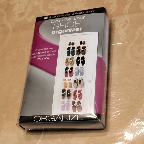 Royal Crest Shoe Organizer, Over-the-Door 12 pairs of shoes - Picture 1 of 3
